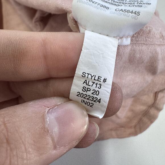 Madewell‎ Dress Womens Medium Pink Alexandra Linen Blend Button Front Mini - Picture 5 of 9